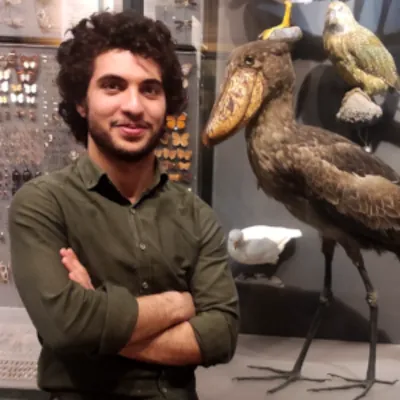 My picture with a taxidermied Shoebill stork
